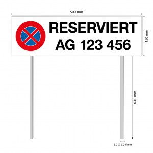 1304_Parkplatschild-RESERVIERT-Kennzeichen_Stechschildchild